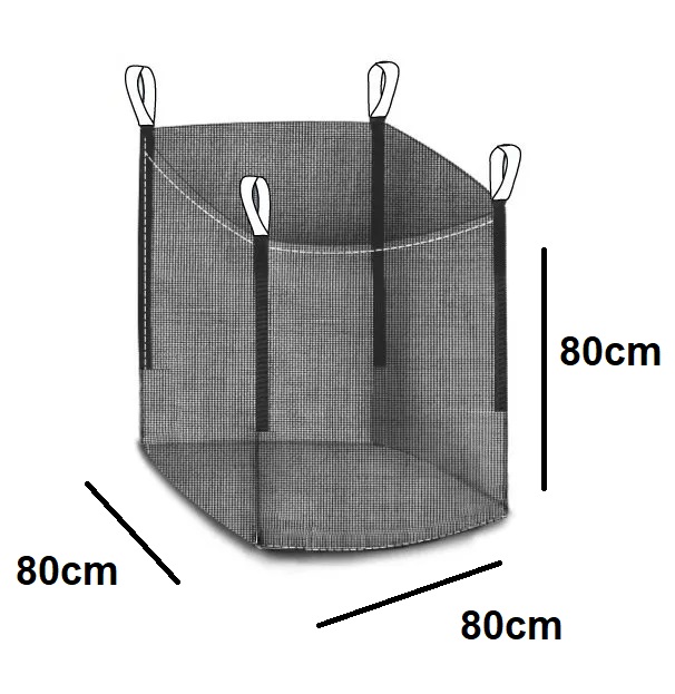 MIDI Holzbag Woodbag 80x80x80cm Big Bag Holz